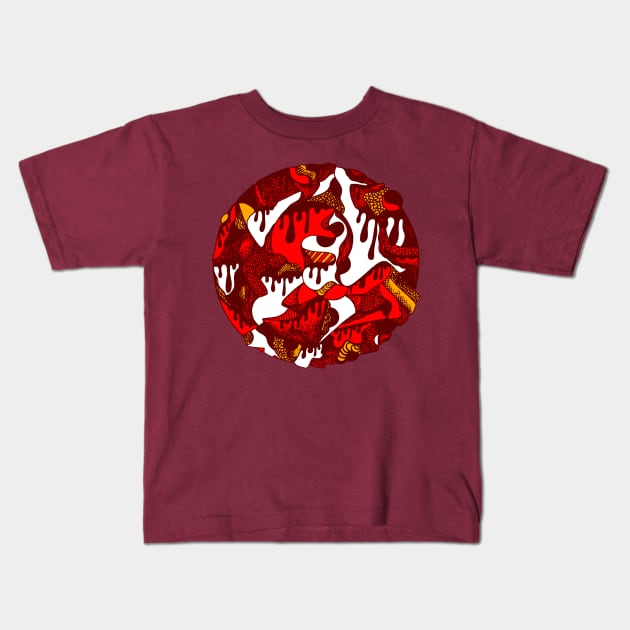 Orad Circle of Drip Kids T-Shirt by kenallouis